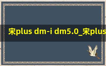 宋plus dm-i dm5.0_宋plusdmi dm5.0版本